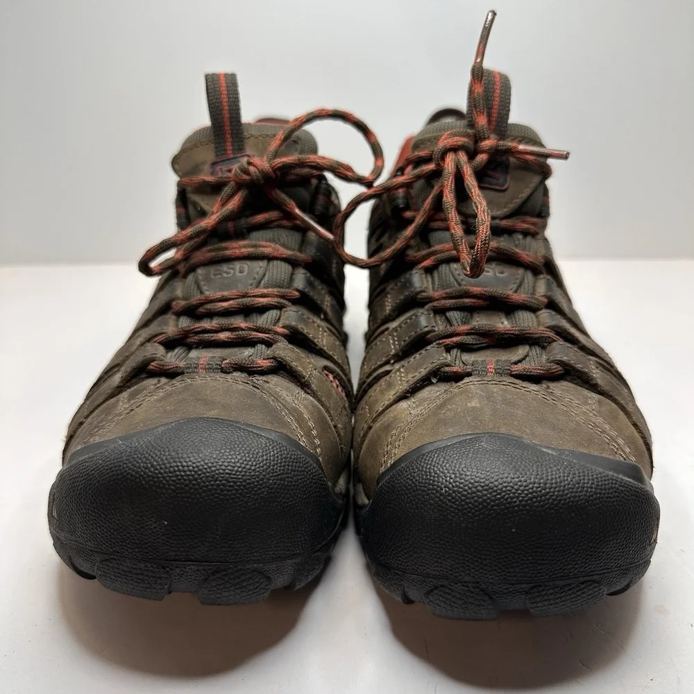 Keen‎ women’s Size 9.5 Ankle Brown Work Hiking Boots ESD Soft Toe F2892-11 SD